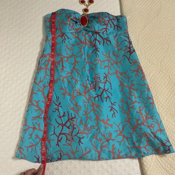 Lilly Pulitzer Rare vintage coral crazy silk dressy necklace dress sz 2 pretty - Picture 7 of 9